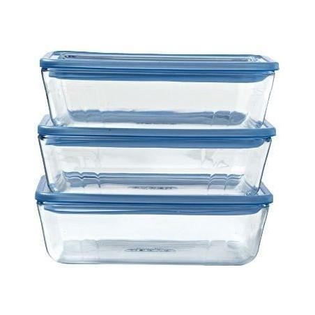 Lot de 3 Boîtes de conservation avec couvercle - PYREX - Zero Plastic