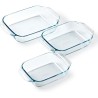 Lot de 3 plats a four - PYREX - Verre - Rectangulaire - Irrésistible