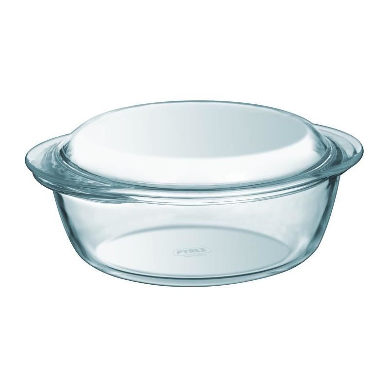 Lot de 2 cocottes - PYREX - Verre - Rond - 1 L Lot de 2 cocottes - PYREX - Verre - Rond - 1 L
