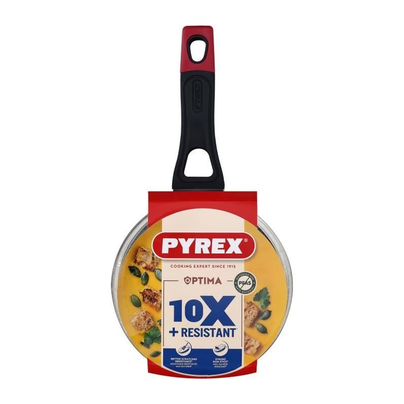 Casserole + couvercle - PYREX - 1455030 - Antiadhésif - 16 cm - Sans