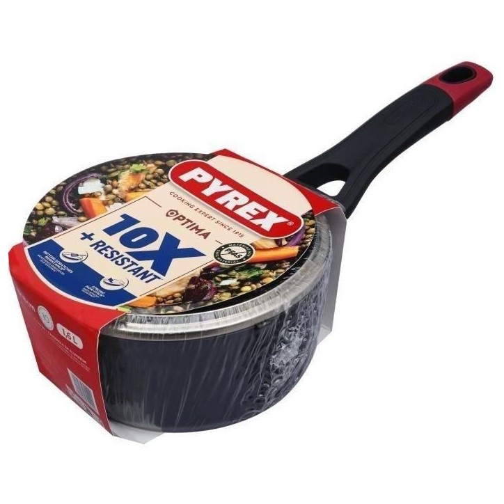Casserole + couvercle - PYREX - 1455031 - Antiadhésif - 18 cm - Sans PFAS Casserole + couvercle - PYREX - 1455031 - Antiadhésif - 18 cm - Sans PFAS