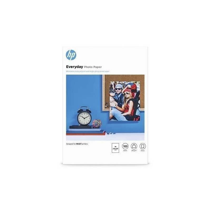 Papier photo brillant HP Everyday - 100 feuilles/A4/210 x 297 mm - Pol Papier photo brillant HP Everyday - 100 feuilles/A4/210 x 297 mm - Pol