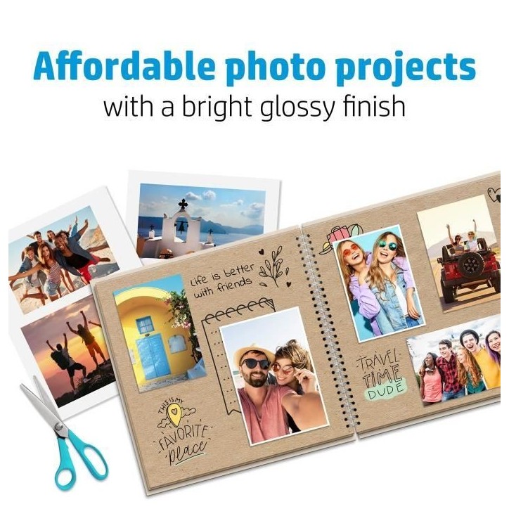 Papier photo brillant HP Everyday - 100 feuilles/A4/210 x 297 mm - Polyvalent 200 g/m² Papier photo brillant HP Everyday - 100 feuilles/A4/210 x 297 mm - Polyvalent 200 g/m²