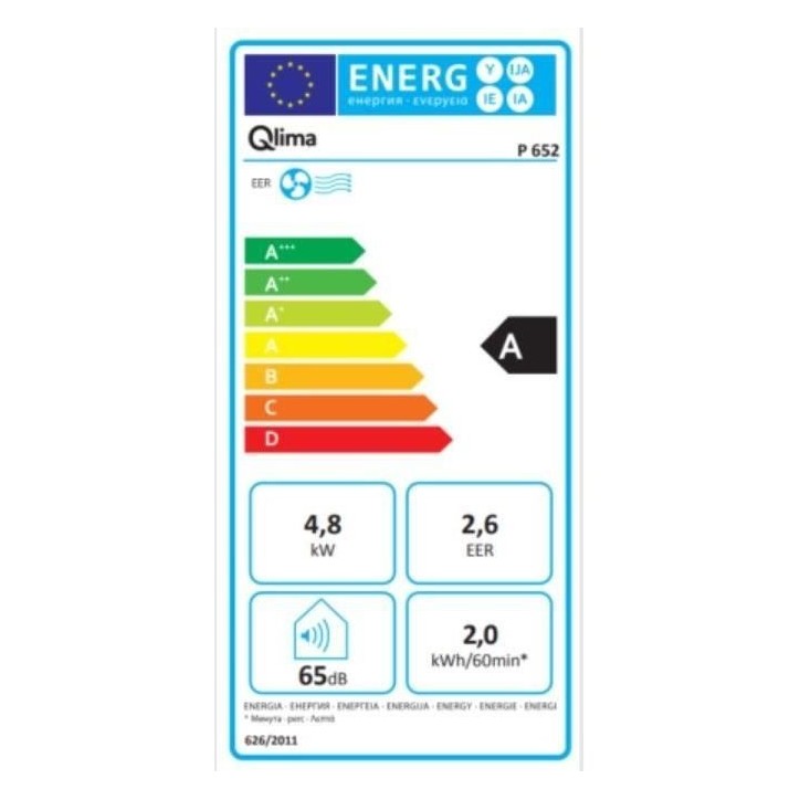 Climatiseur mobile - QLIMA 15000 BTU - P652 - 4,8 kW - Déshumidificateur Climatiseur mobile - QLIMA 15000 BTU - P652 - 4,8 kW - Déshumidificateur