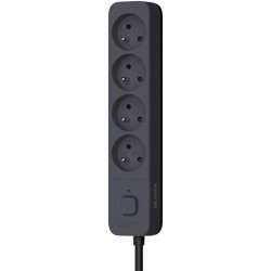 Multiprise - QUARX - 4 prises - Avec 3 ports USB, câble 1,5m
