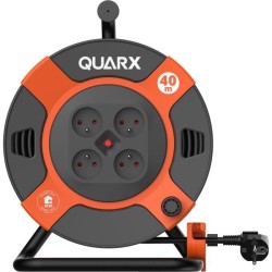 Enrouleur - QUARX - Bricolage - 40m, H07RN-F 3G 1,5mm², tambour méta