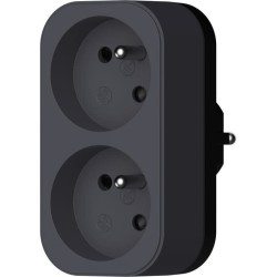 Biplite - QUARX - 2P 16A - Noir et gris anthracite, conforme NF