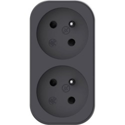 Biplite - QUARX - 2P 16A - Noir et gris anthracite, conforme NF