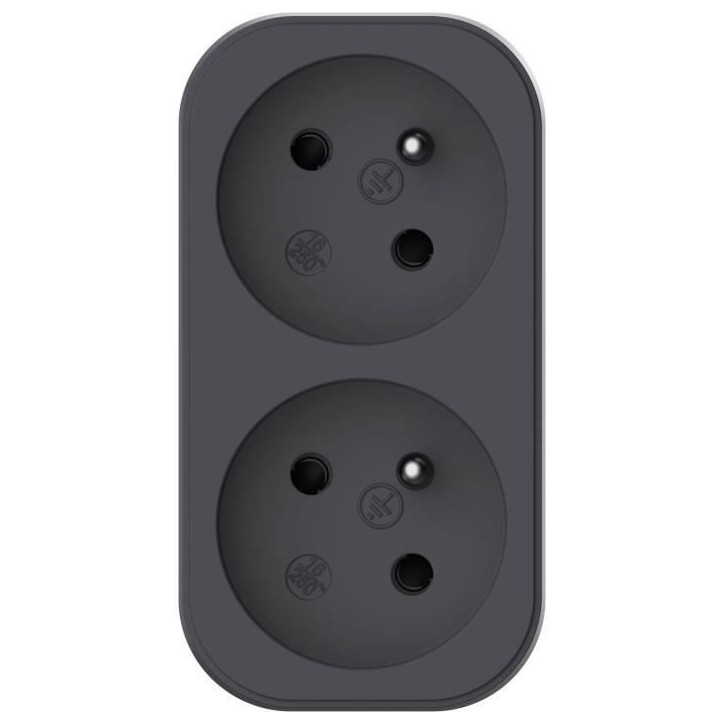 Biplite - QUARX - 2P 16A - Noir et gris anthracite, conforme NF Biplite - QUARX - 2P 16A - Noir et gris anthracite, conforme NF