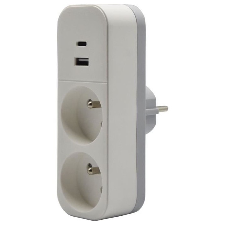 Biplite - QUARX - 2P 16A - Avec USB-A et USB-C, conforme NF Biplite - QUARX - 2P 16A - Avec USB-A et USB-C, conforme NF