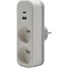 Biplite - QUARX - 2P 16A - Avec USB-A et USB-C, conforme NF
