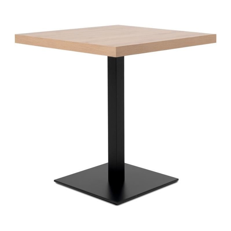 Table a manger seule QUADRATO - 4 personnes - Mélaminé chene et noir Table a manger seule QUADRATO - 4 personnes - Mélaminé chene et noir