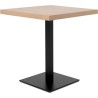 Table a manger seule QUADRATO - 4 personnes - Mélaminé chene et noir