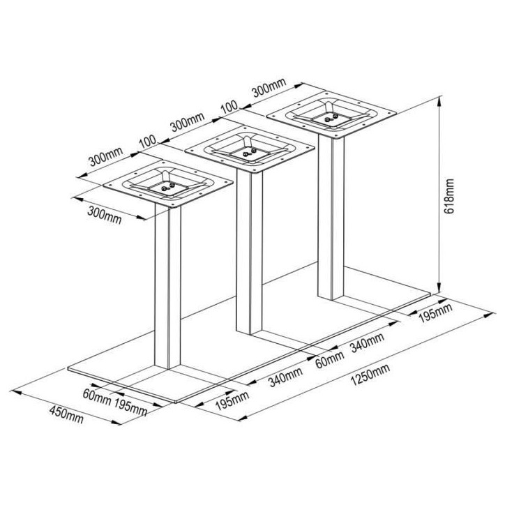 Table a manger extensible QUADRATO - 8 a 12 personnes - Mélaminé chene et noir - L160-240 x H75 x P80 cm Table a manger extensible QUADRATO - 8 a 12 personnes - Mélaminé chene et noir - L160-240 x H75 x P80 cm
