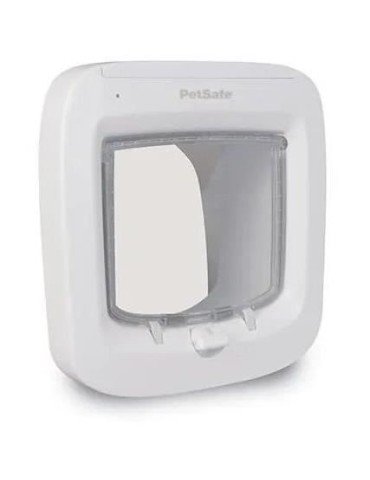 PetSafe - Chatiere a puce électronique, chatiere a piles, verrouillage a 4 Positions et Installation Facile, Assemblage Facile