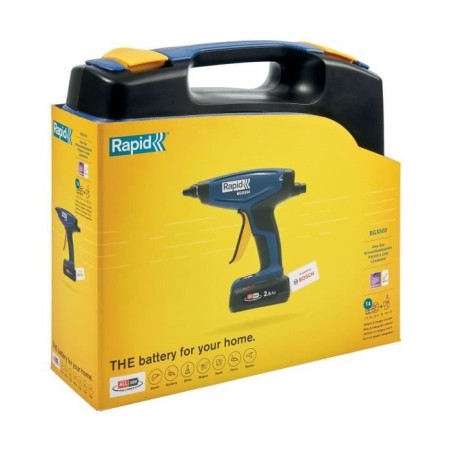RAPID - BGX500 - Pistolet a colle a batterie 18V 900g/h - Pour colle chaude Ø12mm - Coffret (Boîte + batterie + chargeur) - 50