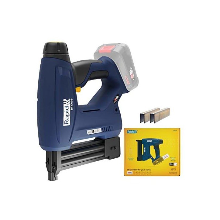 RAPID - BTX606 - Agrafeuse a batterie 18V, pour agrafes n°606/12-25mm et clous n°8/15-25mm - Boîte sans batterie - (5001505)