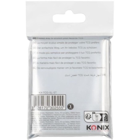 Protege-cartes - KONIX - Standard Sleeves - 100 pochettes - Compatible Magic The Gathering, Pokémon - Transparent