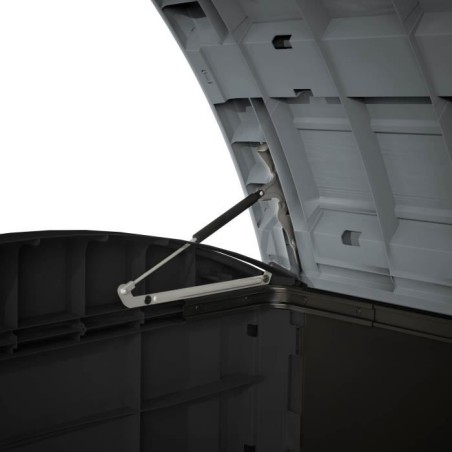 Coffre de rangement extérieur KETER en résine 2000 litres Noir et gris - Abri de stockage de jardin