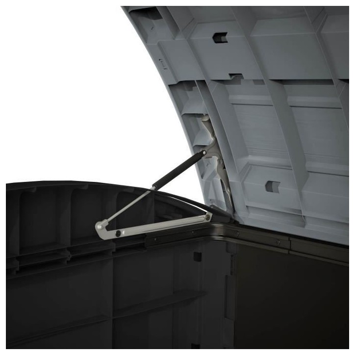 Coffre de rangement extérieur KETER en résine 2000 litres Noir et gris - Abri de stockage de jardin