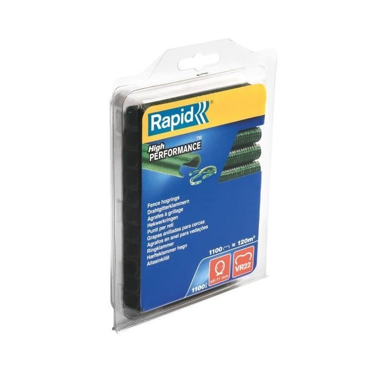 RAPID - Agrafes grillage - VR22 Vert - Blister 1100, pose de clôture - (40108807) RAPID - Agrafes grillage - VR22 Vert - Blister 1100, pose de clôture - (40108807)