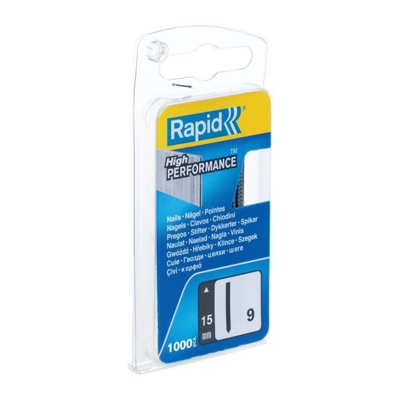 RAPID 1000 pointes n°9 Rapid Agraf 15mm RAPID 1000 pointes n°9 Rapid Agraf 15mm
