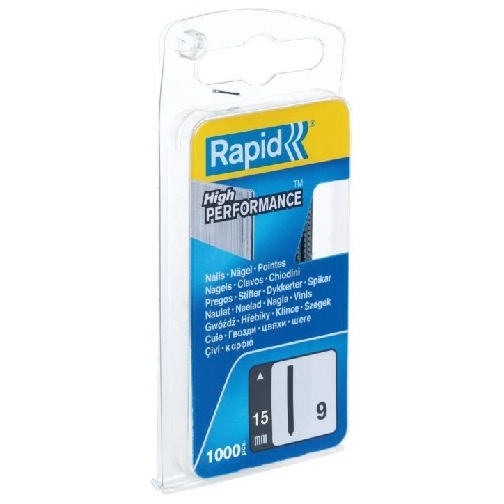 RAPID 1000 pointes n°9 Rapid Agraf 15mm