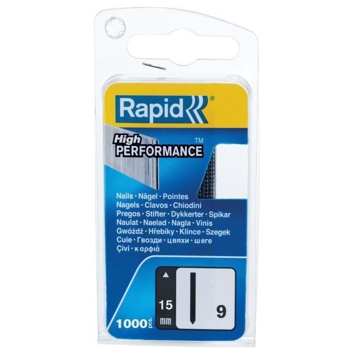 RAPID 1000 pointes n°9 Rapid Agraf 15mm