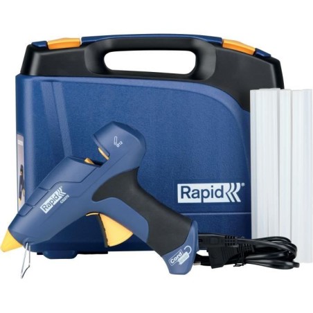 RAPID - CG270 - Pistolet a colle cordon amovible pour colle chaude Ø12mm, sans fil - Coffret (Pistolet + colle 10 sticks - (500