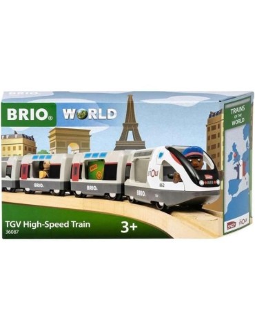 Train TGV INOUI SNCF - BRIO - Circuit en bois - des 3 ans - 36087