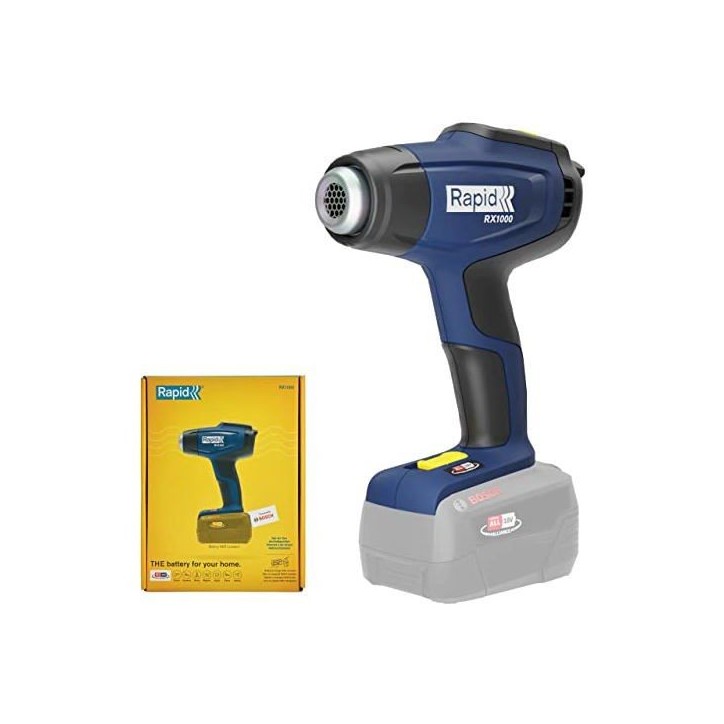 RAPID - RX1000 - Pistolet air chaud a batterie 18V, Décapeur thermique jusqu'a 550°C - Boîte sans batterie - (5001513) RAPID - RX1000 - Pistolet air chaud a batterie 18V, Décapeur thermique jusqu'a 550°C - Boîte sans batterie - (5001513)
