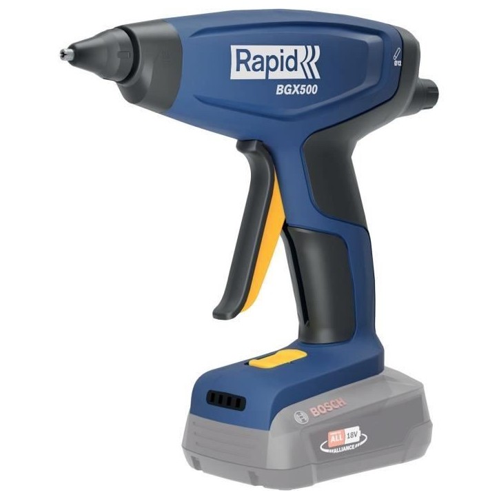 RAPID - BGX500 - Pistolet a colle a batterie 18V 900g/h - Pour colle chaude Ø12mm - Boîte sans batterie - (5001517) RAPID - BGX500 - Pistolet a colle a batterie 18V 900g/h - Pour colle chaude Ø12mm - Boîte sans batterie - (5001517)