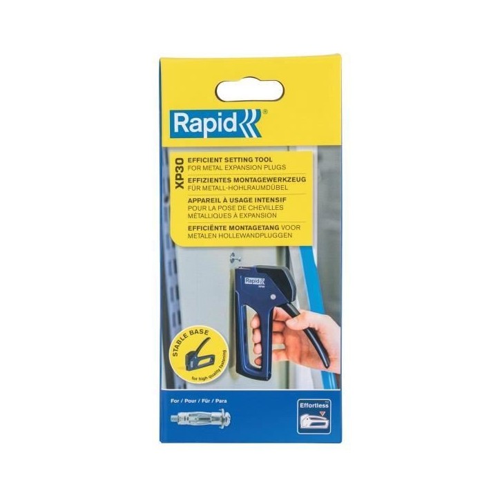 RAPID - XP30 Pince a cheville - Fixation Murale Usage Intensif - Pince a Expansion pour Chevilles M4 M5 M6 - Boîte (5001539) RAPID - XP30 Pince a cheville - Fixation Murale Usage Intensif - Pince a Expansion pour Chevilles M4 M5 M6 - Boîte (5001539)