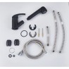 Mitigeur évier de cuisine - Noir mat - Bec orientable - Cartouche cé