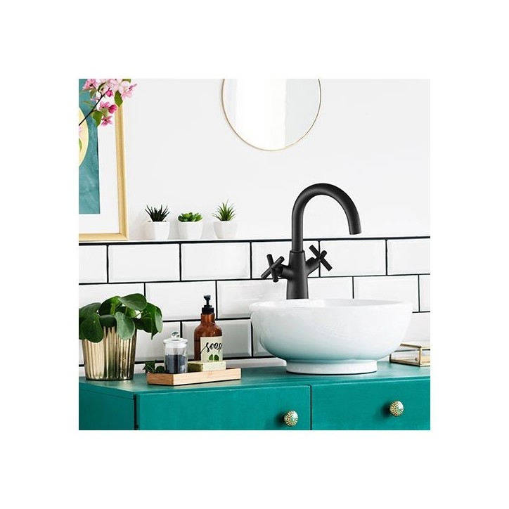 Mélangeur lavabo haut - EDOUARD ROUSSEAU - NANKA - Noir Mélangeur lavabo haut - EDOUARD ROUSSEAU - NANKA - Noir