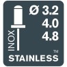 RAPID - RP10 - Pince rivets, Riveteuse pour rivet - Blister (inclus 10
