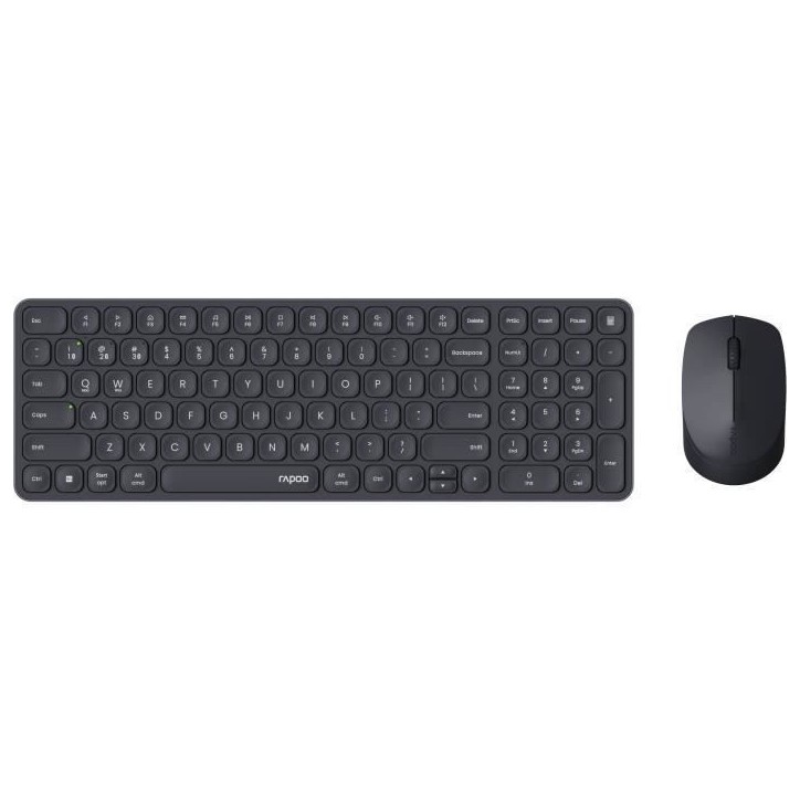 Ensemble Clavier-Souris - RAPOO - 9310M - Sans-fil - Multimode - Ultra-Slim - Noir