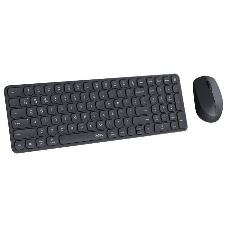 Ensemble Clavier-Souris - RAPOO - 9310M - Sans-fil - Multimode - Ultra-Slim - Noir