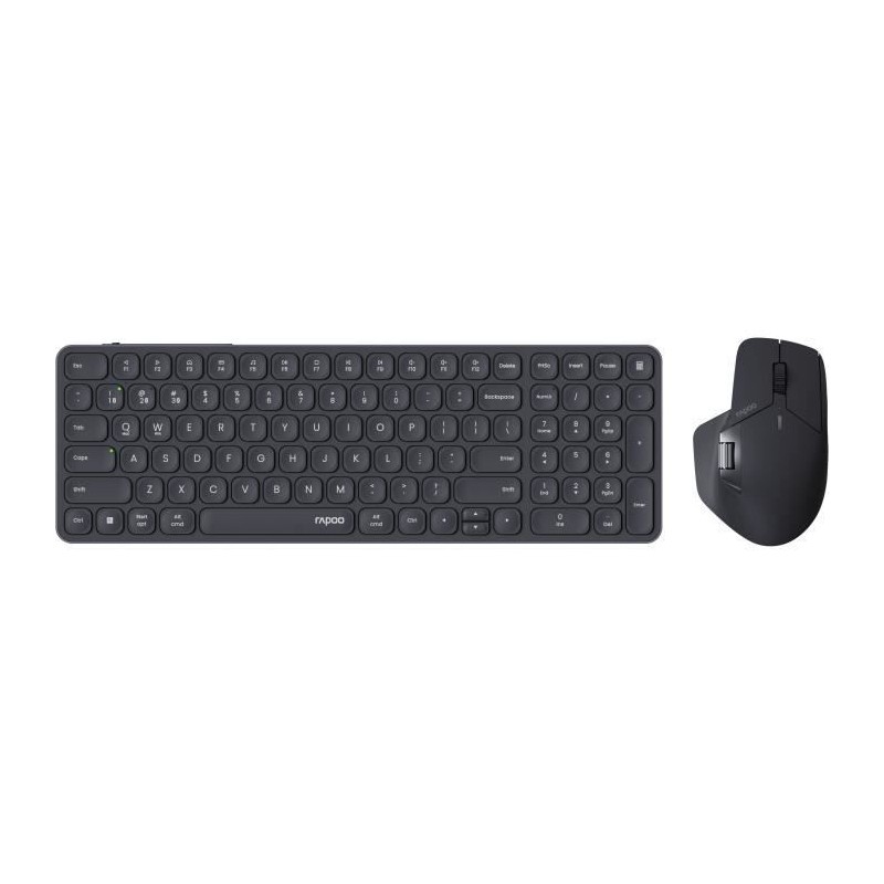 Ensemble Clavier-Souris - RAPOO - 9760M - Sans-fil - Ultra-Slim - Dark Ensemble Clavier-Souris - RAPOO - 9760M - Sans-fil - Ultra-Slim - Dark