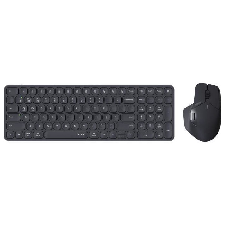 Ensemble Clavier-Souris - RAPOO - 9760M - Sans-fil - Ultra-Slim - Dark Grey