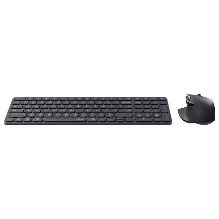 Ensemble Clavier-Souris - RAPOO - 9760M - Sans-fil - Ultra-Slim - Dark Grey