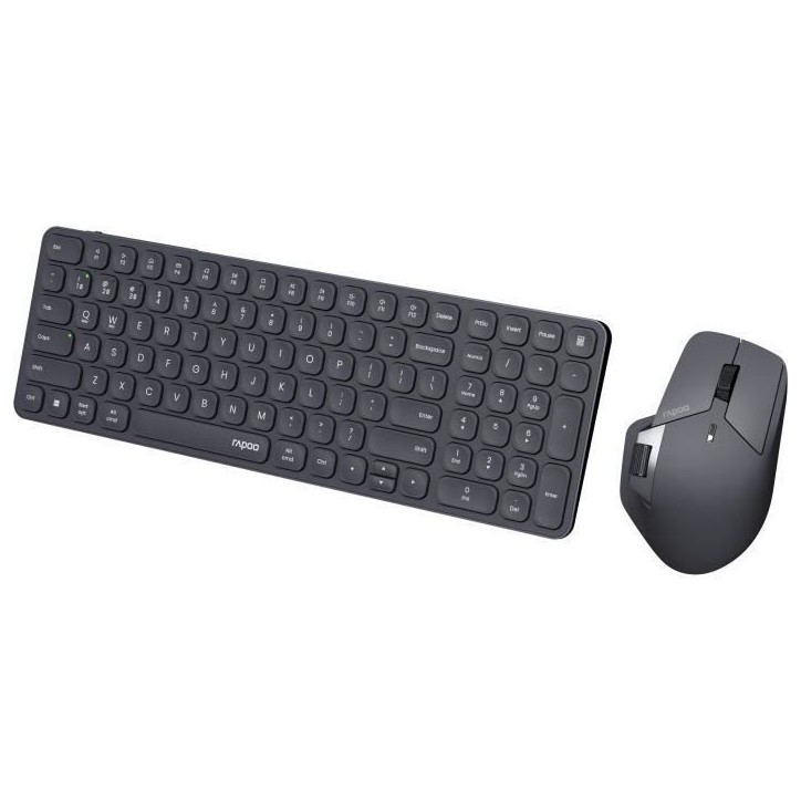 Ensemble Clavier-Souris - RAPOO - 9760M - Sans-fil - Ultra-Slim - Dark Grey