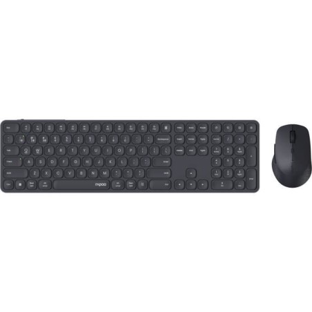 Ensemble Clavier-Souris - RAPOO - 9810M - Sans-fil - Multimode - Dark