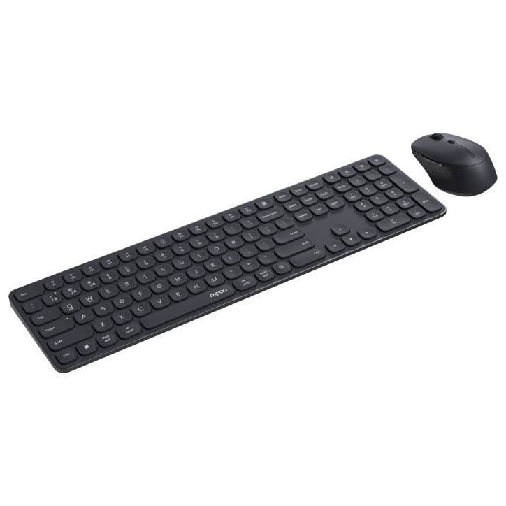Ensemble Clavier-Souris - RAPOO - 9810M - Sans-fil - Multimode - Dark Grey