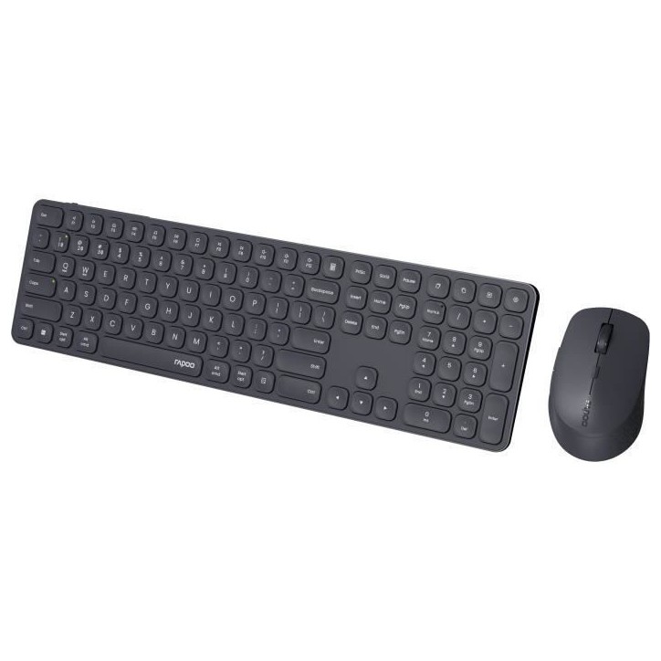 Ensemble Clavier-Souris - RAPOO - 9810M - Sans-fil - Multimode - Dark Grey