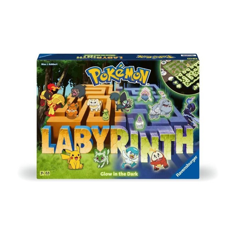 Labyrinthe Pokémon, Jeu de société classique, Glow in the Dark, Pou Labyrinthe Pokémon, Jeu de société classique, Glow in the Dark, Pou