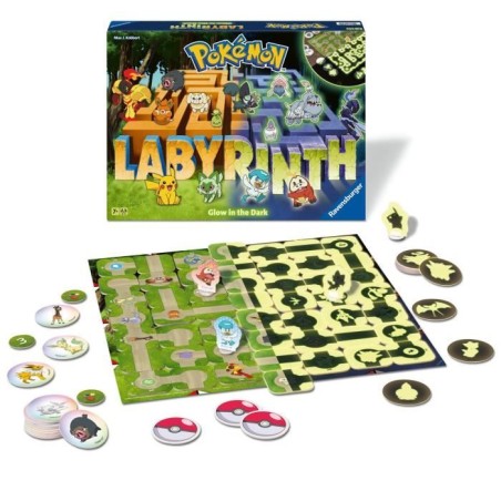Labyrinthe Pokémon, Jeu de société classique, Glow in the Dark, Pour Enfant et Famille, Des 7 ans, 22705, Ravensburger