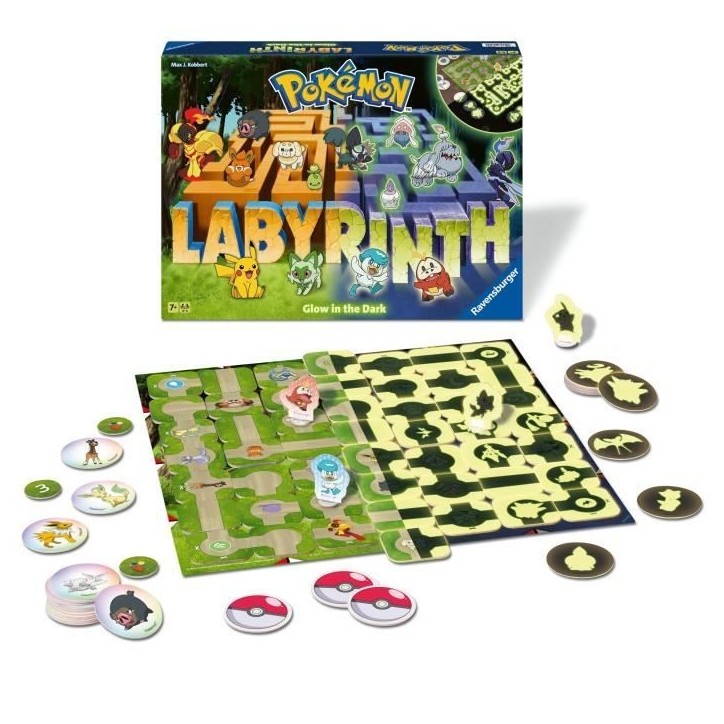 Labyrinthe Pokémon, Jeu de société classique, Glow in the Dark, Pour Enfant et Famille, Des 7 ans, 22705, Ravensburger Labyrinthe Pokémon, Jeu de société classique, Glow in the Dark, Pour Enfant et Famille, Des 7 ans, 22705, Ravensburger