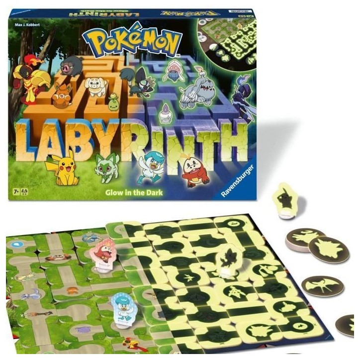 Labyrinthe Pokémon, Jeu de société classique, Glow in the Dark, Pour Enfant et Famille, Des 7 ans, 22705, Ravensburger Labyrinthe Pokémon, Jeu de société classique, Glow in the Dark, Pour Enfant et Famille, Des 7 ans, 22705, Ravensburger