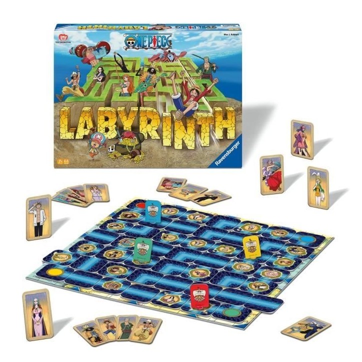 Ravensburger–Jeu de société classique–Labyrinthe One Piece–Jeu de plateau-Jeu de réflexion-Enfant et Famille–Des 7 an Ravensburger–Jeu de société classique–Labyrinthe One Piece–Jeu de plateau-Jeu de réflexion-Enfant et Famille–Des 7 an
